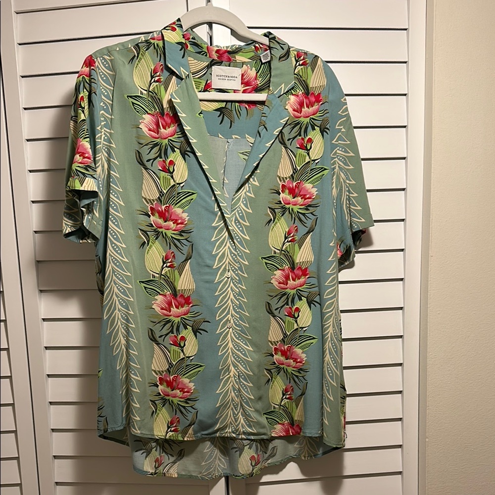 Scotch & Soda Floral Button-Up Shirt